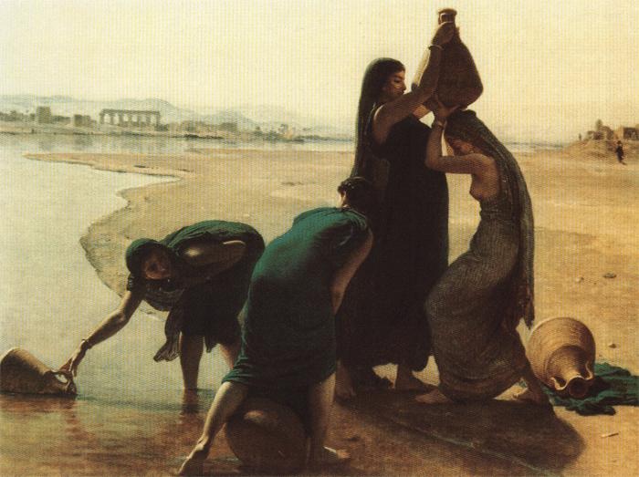 leon belly Fellaheen Women by the Nile. oil painting picture
